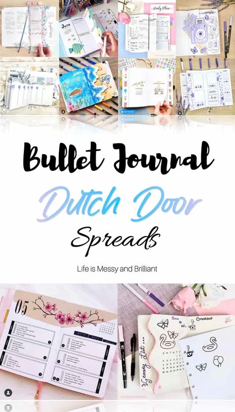 Dutch Door Bujo Spreads, Happy Planner Cover Ideas, Dutch Door Journal Ideas, Dutch Door Bujo, Bujo Spreads Ideas, Bujo Dutch Door Ideas, Bullet Journal Ideas Pages Printable, Journal Dutch Door Ideas, Bullet Journal Dutch Door Ideas