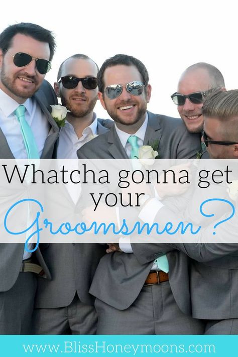 Thank your groomsmen with something unique. Add a personalized, funny, classy or elegant gift that will always be remembered. Contact us at www.blisshoneymoons.com to get expert help on every aspect of the wedding, including choosing the right gifts. Destination Wedding Groomsmen, Dream Wedding Beach, Wedding Groomsmen Gifts, Wedding Bridal Party Gifts, Videography Wedding, Wedding Planner App, Wedding Gifts For Groomsmen, Honeymoon Planning, Curated Wedding