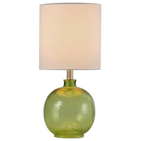 StyleCraft Home Collection 20-in Green Meadow Table Lamp with Fabric Shade in the Table Lamps department at Lowes.com Green Glass Table, Table Lamp Glass, Lamp Green, Green Meadow, Green Lamp, Bob's Discount Furniture, Lamp Glass, End Tables With Storage, Seeded Glass