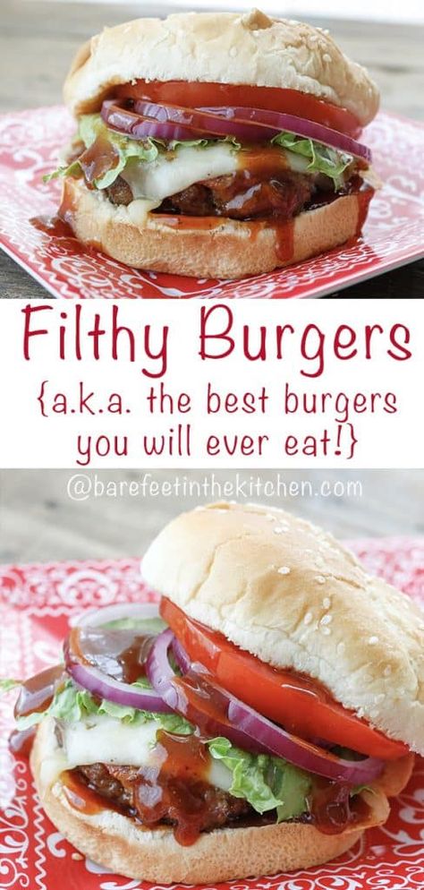 Beef And Pork Burgers, Grilled Burger Recipes, Ground Chuck, The Best Burgers, Beef Bacon, Best Burgers, Hamburger Meat Recipes, Homemade Hamburgers, Homemade Burgers