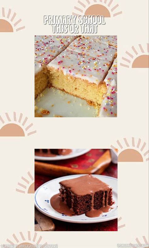 Childhood Primary School Memories This or That edition Primary School Memories, Cake Business Ideas, Growing Up British, School Disco, School 90s, Nostalgia Childhood, Sweet Caroline, Cake Business, School Memories