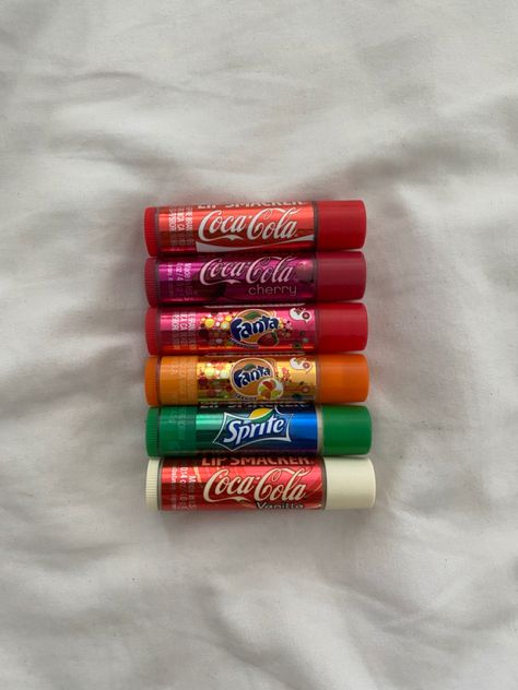 Soda Chapstick, Cheap Wishlist, Flavored Chapstick, Coca Cola Cherry, Soda Flavors, Lip Smackers, Perfume Scents, Christmas Wishlist, Coca Cola