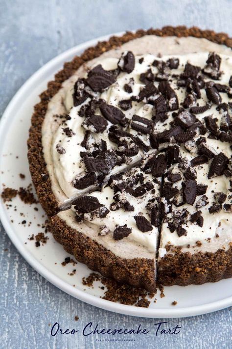 Oreo Cheesecake Tart Oreo Tart, Dessert Tarts, Oreo Cheesecake Recipe, Cheesecake Tart, Oreo Desserts, Cheesecake Tarts, Oreo Fudge, Oreo Recipes, Delectable Desserts