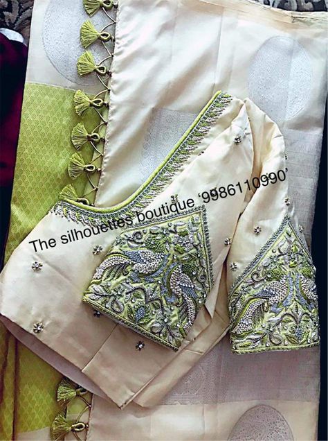 Double Color Blouse Design, Color Patterns Design, Embroidery Blouse Designs Latest, Cotton Blouse Design, Saree Blouse Neck Designs, Wedding Saree Blouse Designs, Ideas Embroidery, Sari Blouse Designs, Wedding Blouse Designs