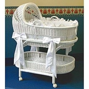 @Overstock - Help create the perfect nursery with this wicker bassinet from LA Baby  Baby furniture includes all the bedding you need to create a cozy place for the baby  Bassinet makes the most adorable and unique sleeping solution for your new childhttp Hanging Bassinet, Doll Bassinet, Basket Bassinet, Wicker Bassinet, Restoration Hardware Baby, Bed Bassinet, Wood Wardrobe, La Baby, Baby Cradle