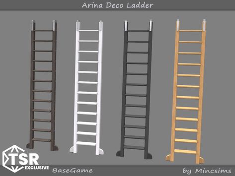 The Sims Resource - Arina Deco Ladder Sims 4 Ladder, Ladder Stairs, Trunk Table, Stair Wall, Arched Doors, Sims 4 Build, Sims Community, Sims 4 Cc, The Sims Resource