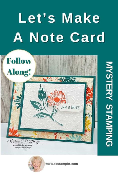 Just A Note Cards Handmade, Stampin Up Just A Note, Stampin Up 3 X 3 Note Cards, 3x3 Note Cards Ideas, Note Card Ideas, Stampin Up Note Cards Sets, Su Notes Of Nature Cards, Note Cards Handmade, Hand Made Greeting Cards