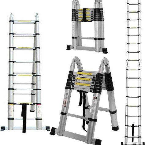 Best way to get to those high places in your home or when building your home.! Ladder Stabilizer, Aluminium Ladder, Telescopic Ladder, High Places, Folding Ladder, Step Ladders, Step Ladder, Poly Bags, Outdoor Design