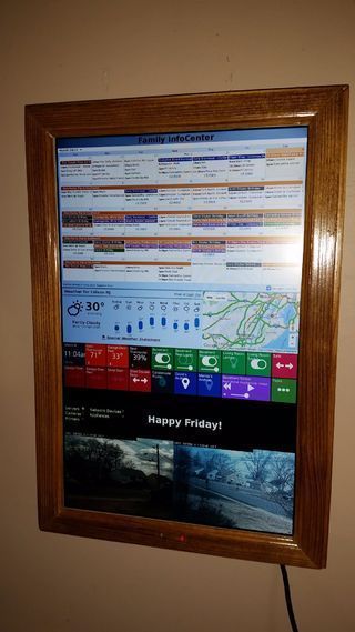 Digital Wall Calendar, Raspberry Projects, Computer Projects, Diy Tech, Tech Diy, Raspberry Pi Projects, Smart Mirror, Pi Projects, Tv Bracket