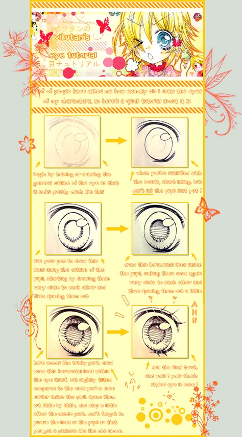 Shoujo eyes tutorial by ~Vikutan on deviantART Shoujo Eyes, Eyes Tutorial, Realistic Eye Drawing, Shojo Anime, Draw Eyes, Art Advice, Manga Drawing Tutorials, Hand Drawing Reference, Eye Tutorial