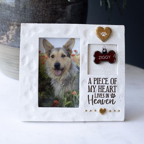 Pet Memorial Ideas Dogs, Dog Shadow Box, Heart Picture Frame, Dog Sympathy, Pet Remembrance, Dog Memorial Gift, Heart Pictures, Pet Memorial Gifts, Beloved Dog