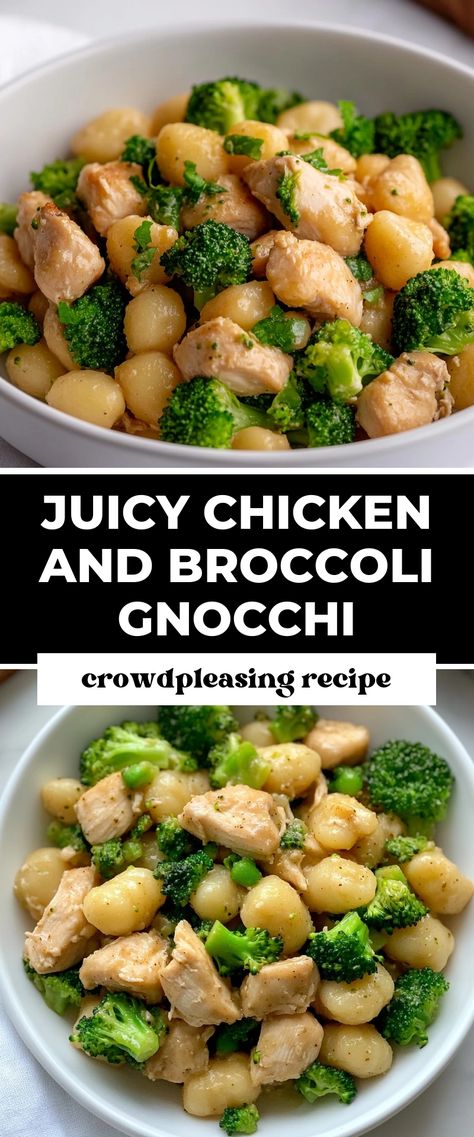 Image for Juicy Chicken and Broccoli Gnocchi Broccoli Gnocchi, Broccoli Recipes, Juicy Chicken, Creamy Chicken, Gnocchi, Family Dinner, Broccoli, Chicken