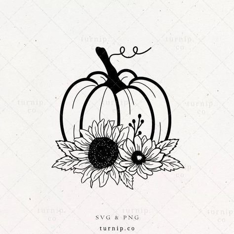 Pumpkin Tattoos, Sunflower Wedding Ideas, Sunflower Names, Mug Decor, Olive Branch Wreath, Glowforge Ideas, Pumpkin Tattoo, Pic Collage, Pumpkin Drawing