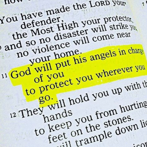 Living Christian on Instagram: “God is always watching over us. Protecting us. Guiding us. Teaching us.  Comment Amen if you believe!  Verse: Psalm 91:11-12 GNB” Ayat Alkitab, Bible Motivation, Psalm 91, Prayer Scriptures, Bible Verses Quotes Inspirational, Bible Quotes Prayer, Bible Prayers, Bible Encouragement, Christian Bible