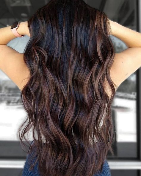 Brownie Hair Color, Brown Color Melt, Brownie Hair, Black Balayage, Mane Addicts, Color Melt, Dark Brunette Hair, Chocolate Brown Color, Hair Flip