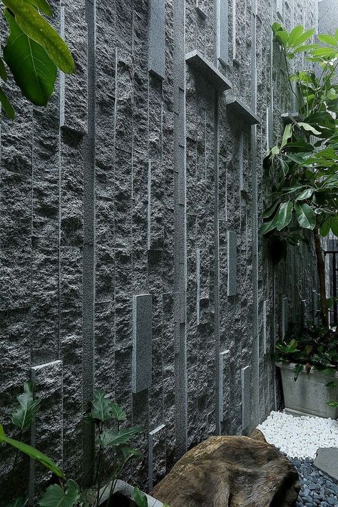 Spa Design Ideas, Backyard Wall, Outdoor Wall Fountains, Stone Wall Texture, Compound Wall Design, Taman Air, Stone Wall Design, Stone Wall Cladding, Wall Tiles Design