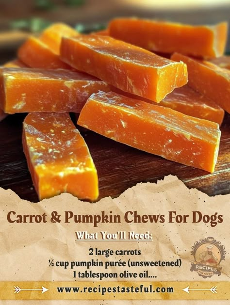 Homemade Dog Treats Recipes Easy, Calming Dog Treats Recipe, Calming Dog Treats, Carrot Pumpkin, Tasteful Recipes, Dog Treat Business, Foods Dogs Can Eat, Chicken Dog Treats, Dog Food Homemade