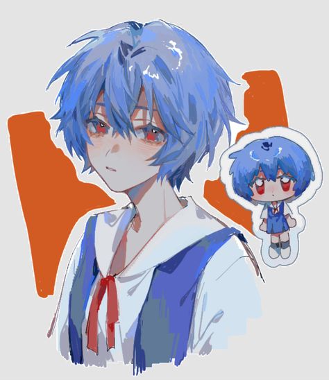 Hair Rendering, Evangelion Art, Neon Evangelion, Rei Ayanami, Pretty Drawings, Genesis Evangelion, Neon Genesis, Profile Pics, Cute Art Styles