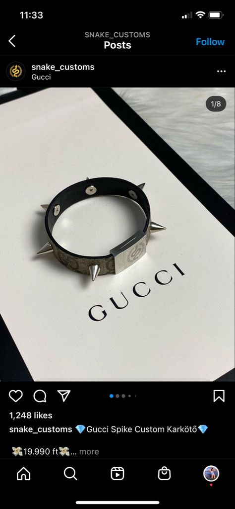 Gucci Dog Collar, Gucci Dog, Spiked Dog Collar, Dog Collar, Mens Bracelet, Vision Board, Gucci, Collar