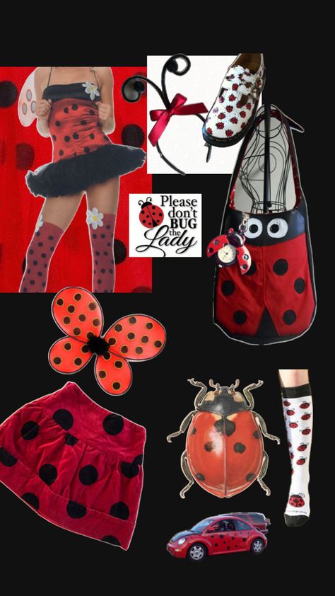 Marinette Doll, Ladybug Insect, Bug Costume, Ladybug Outfits, Ladybug Costume, Funky Outfits, Halloween Inspo, Photoshoot Concept, Cool Halloween Costumes