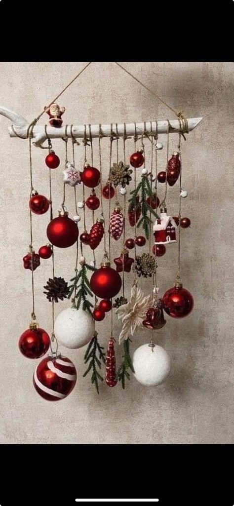 Christmas Wind Chimes, Christmas Mobile, Geranium Flower, Diy Wind Chimes, Simple Craft, My Idea, Christmas Crafts Decorations, Homemade Crafts, Easy Christmas