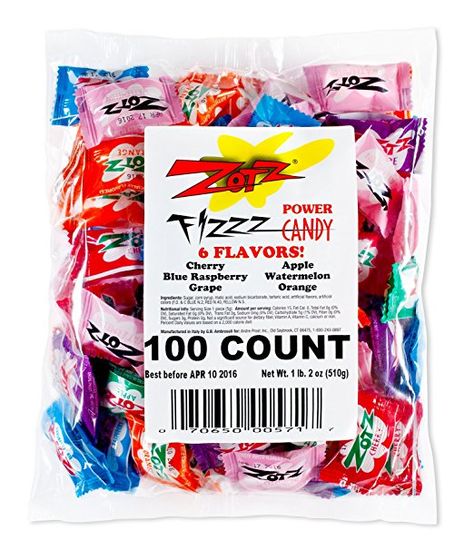 Zotz Fizzy Candy Bag, Assorted Flavors, 100 Count Bag Candy Lyrics, Hard Candy Recipes, Hard Candy Molds, Hard Candy Lollipops, Chocolate Candy Bar, Bulk Candy, Sustainable Products, Holiday Candy, Best Candy