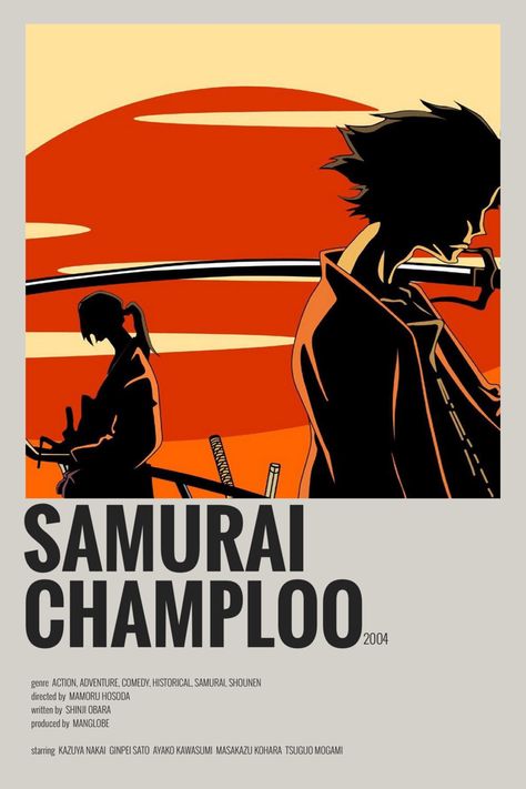 Samurai Champloo Manga, Samurai Champloo Aesthetic, Samurai Champloo Poster, Animes To Watch, Samurai Champloo, Good Anime Series, Good Anime To Watch, Anime Watch, Anime Printables