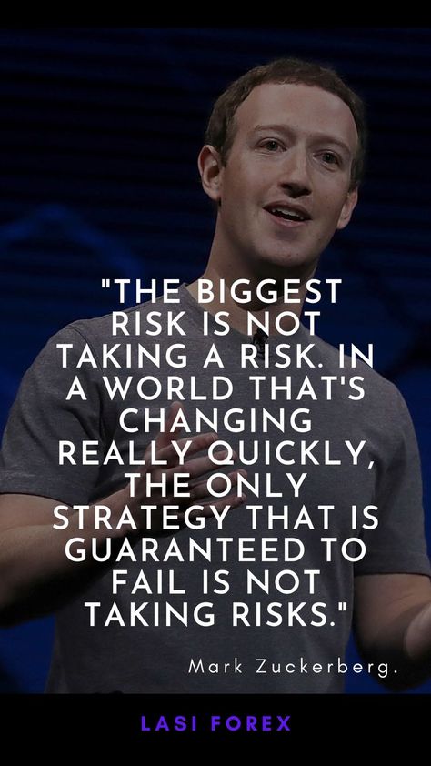 the biggest risk is not taking a risk... Mark Zuckerberg, Entrepreneur Mindset, Take Risks, Fails, Take That, Movie Posters, Film Posters