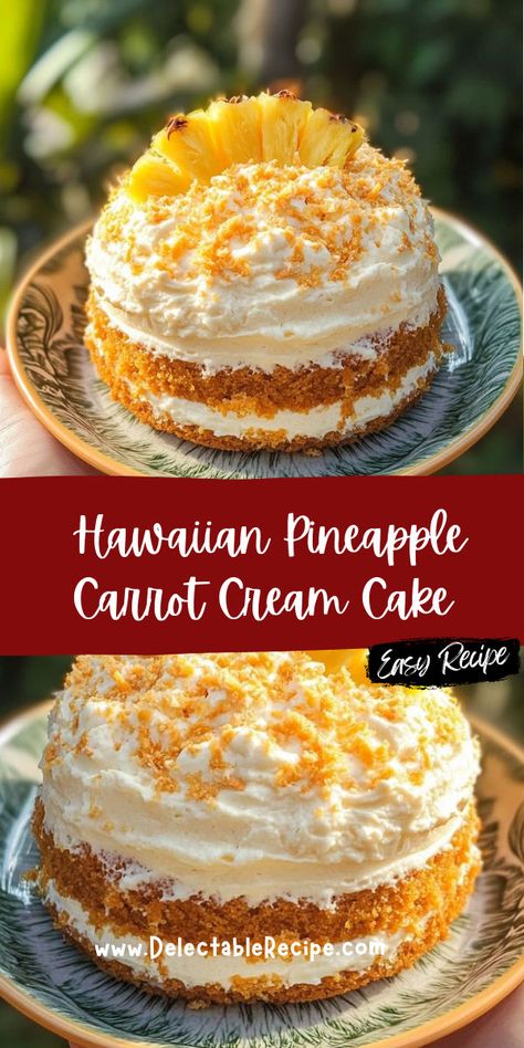 Pineapple Carrot Cake, Carrot Cream, Moist Carrot Cakes, Crushed Pineapple, Classic Desserts, Gluten Free Cakes, Round Cake Pans, Easy Cake Recipes, Shredded Coconut