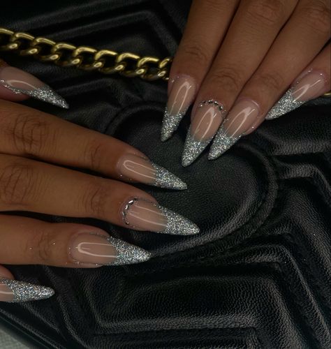 silver glitter nails, trendy nails, gel extensions, baddie nails, kylie nails, holographic nails, birthday nails, bday nails, glitter girl, glitter nails, girly nails, fun nail, cool nails, long nails, stiletto nails, french tips, french nails, glitter frenchies, gelx nail inspo, 2023 nails, NYE nails, new years nails, 2024 nails, Nails New Year 2023, Sugar Glitter Nails, Stiletto Nails French, Tips French Nails, Nails Bday, Glitter Frenchies, Nails Gel Extensions, Nail Inspo Baddie, Nails Nye