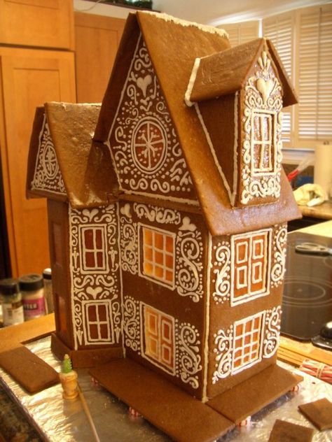 Huge Elegant Mansion Gingerbeard House, Jul Kaka, Christmas Gingerbread Houses, Gingerbread House Template, Gingerbread Creations, Gingerbread House Designs, All Things Gingerbread, Gingerbread House Cookies, Gingerbread Ideas