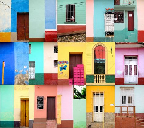 Beautiful Colors and Geometry of the Cuban Architecture by Sandrick Mathurin Cuban Color Palette Havana Cuba, Latin America Color Palette, Cuban Color Palette, Cuban Interior Design, Havana Bedroom, Cuba Architecture, Cuban Design, Cuban Decor, Cuban Architecture