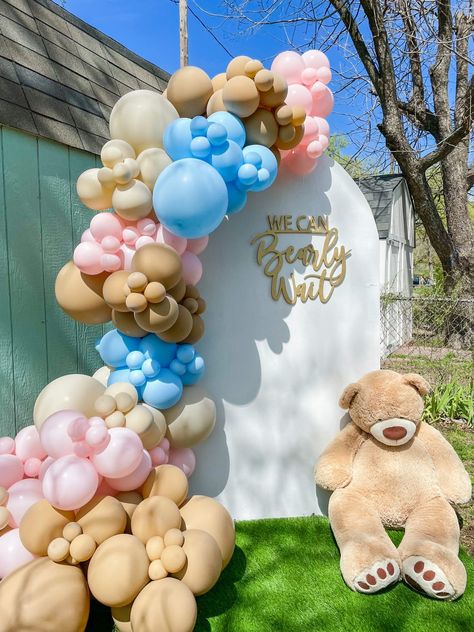 He Or She We Can Bearly Wait To See, We Can Bearly Wait Gender Reveal Theme, We Can Barely Wait Gender Reveal, We Can Bearly Wait Gender Reveal, Gender Reveal Bear Theme, Colorful Gender Reveal, Bearly Wait Gender Reveal, Baby Shower Essentials, Gender Reveal Baby Shower Themes