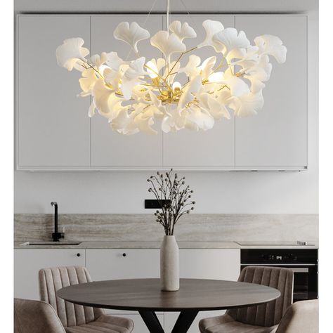 Mishaela 8 - Light Ginkgo Chandelier Way Day Ginko Chandelier, Ginkgo Chandelier, Room Pieces, Dining Pendant, Globe Chandelier, Bathroom Refresh, Curtain Accessories, Mudroom Furniture, Shelf Organization