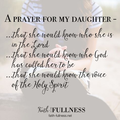 I'm sharing my daily prayer for my daughter. I believe if we pray identity over our kids from a young age they will grow up to be confident & strong in the Lord | Faith-Fullness.net A Prayer For My Daughter, Prayer For My Daughter, Prayer For Daughter, Prayers For My Daughter, Young Quotes, Quotes Meditation, Prayer For My Children, Prayer For Guidance, Mother Daughter Quotes