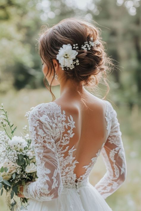 Wedding hair down with veil