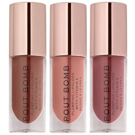 Revolution Pout Bomb Plumping Lip Gloss Various Shades Full Size. Brand New & Sealed. Birthday Things, Lip Gloss Shades, Lip Gloss Set, Plumping Lip Gloss, Makeup Revolution, Sweet Sixteen, Lip Oil, Makeup Brush Set, Aesthetic Makeup