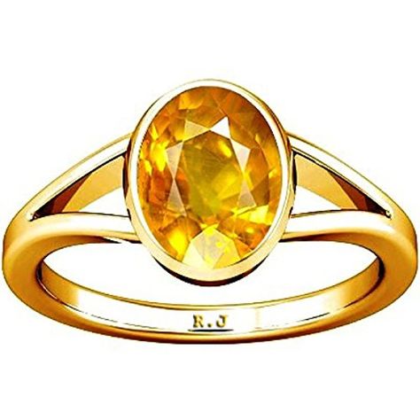 Pukhraj Stone, Yellow Sapphire Ring, Yellow Sapphire Rings, Stylish Rings, Yellow Stone, Rings For Girls, September Birthstone, Yellow Sapphire, Sapphire Gemstone