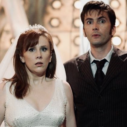 Donna Doctor Who, Doctor Who Drawings, Dr Who Companions, Doctor Who Poster, Doctor Who Cast, Tv Weddings, Catherine Tate, Doctor Who 10, Runaway Bride