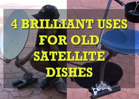 Uses For Old Satellite Dishes, Repurpose Satellite Dish, Satellite Dish Antenna, Dish Tv, Solar Cooker, Electronics Hacks, Wifi Extender, Chemistry Experiments, Satellite Dish