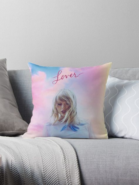 Get my art printed on awesome products. Support me at Redbubble #RBandME: https://www.redbubble.com/i/throw-pillow/Taylor-Swift-Lover-eras-tour-aesthetic-Taylor-s-Version-by-Berry-Moon892/163616680.5X2YF?asc=u Eras Tour Albums, Lover Eras Tour, Eras Tour Aesthetic, Tour Aesthetic, Journal Gift, Anime Music, Transparent Stickers, A Pillow, Eras Tour