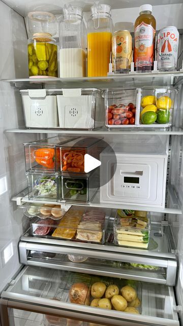 Brooke JuLyn on Instagram: "Comment: RESTOCK and I will send you all the refrigerator organizers plus the lock box and fruit spinner☺️  You can also shop my website and tap any photo for direct links or shop my Amazon Store Idea List: REFRIGERATOR ORGANIZATION   Winner is @rsdstrong 🎊  #amazonhome #amazonhomefinds #sosatisfying #restocking" Refrigerator Organization Ideas, Refrigerator Organization, Fridge Organization, Instagram Giveaway, Chic Kitchen, Shabby Chic Kitchen, Amazon Store, Pantry Organization, Kitchen Hacks