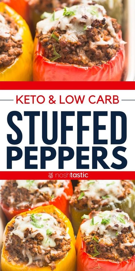 Stuffed Peppers Low Carb, Pepper Recipes Healthy, Low Carb Stuffed Peppers, Keto Stuffed Peppers, Stuffed Peppers Healthy, Stuffed Peppers Recipe, Boiled Egg Diet Plan, Low Carb Diet Recipes, Keto Recipes Dinner