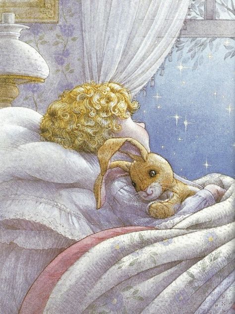 The Velveteen Rabbit by Margery Williams; illustration by Robyn Officer The Velveteen Rabbit, Velveteen Rabbit, Night Blessings, Slaap Lekker, Childrens Books Illustrations, Bunny Art, Eyes Closed, Art And Illustration, Peter Rabbit