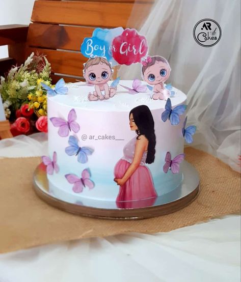 Baby Shower Cake Designs Simple, Mom To Be Cake Design, Mom To Be Cake, Indian Baby Shower Decorations, Baby Reveal Cakes, Baby Shower Cake Designs, Circus Crafts, Indian Baby Showers, Fresh Fruit Cake