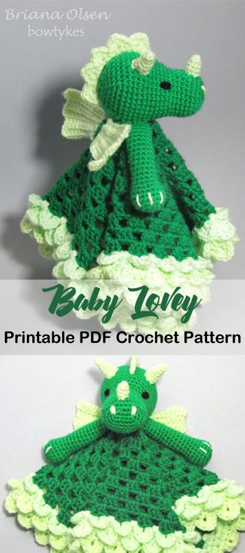 Make a cute dragon or dino lovy blanket. Crochet Lovey Patterns - security blanket crochet pattern - baby lovey crochet pattern- baby crochet pattern pdf - amigurumi amorecraftylife.com #crochet #crochetpattern #baby Dinosaur Crochet Lovey, Crochet Dragon Lovey Free Pattern, Crochet Dragon Lovey, Dragon Lovey Crochet Pattern Free, Crochet Dino Lovey, Dino Lovey Crochet Pattern Free, Baby Boy Crochet Blanket Pattern, Dinosaur Baby Blanket Crochet, Crochet Baby Lovey Free Pattern