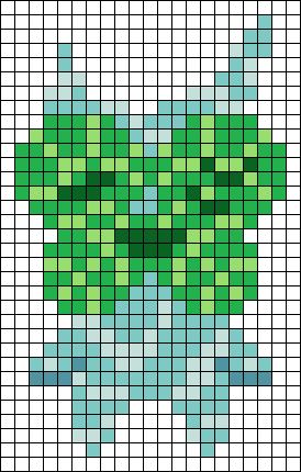 Alpha pattern #158729 | BraceletBook Zelda Bracelet Pattern, Korok Cross Stitch, Legend Of Zelda Alpha Pattern, Zelda Alpha Pattern, Crochet Korok, Korok Botw, Zelda Cross Stitch, Alpha Crochet, Pixel Grid