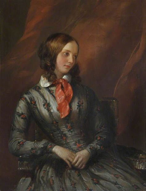 “Catherine Dickens (1815–1879), ca. 1840s Frank Stone (1800–1859) Charles Dickens Museum, London Image via ArtUK” Royal Portraits Painting, Manchester Art, Victorian Paintings, Creative Drawing Prompts, Art Uk, A4 Poster, Victorian Art, Old Paintings, Charles Dickens