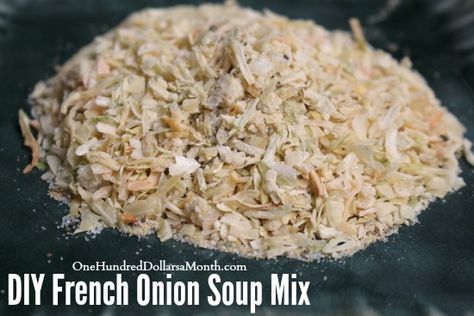 DIY French Onion Soup Mix - One Hundred Dollars a Month Diy French Onion Soup, Diy Spice Mix, Onion Soup Mix Recipe, Dry Soup Mix, Homemade Dry Mixes, Homemade Spice Mix, Soup Appetizers, Homemade Pantry, French Onion Dip