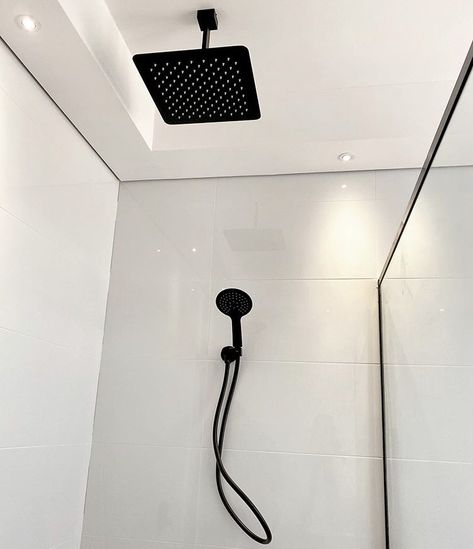 Rain Shower Head Ceiling Dream Bathrooms, Mexico Bathroom, Rain Shower Head Ceiling, Shower Head Ceiling, Attic Shower, Ceiling Shower Head, Rain Head, Diy Bathroom Makeover, Bathroom Transformation